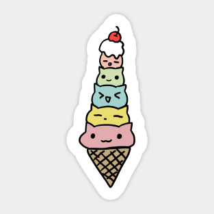 Ice Cream Cats Sticker